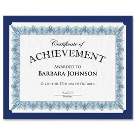 Geographics Recycled Certificate Holder - Navy - 30% Recycled - 10 / Pack