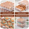 MFBJXC Egg Holder for Refrigerator,60 Eggs Clear Drawer Organizer,2 Layer