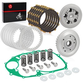 Clutch Kit & Center Inner Hub & Outer Pressure Plate & Heavy Duty Springs Gasket For Yamaha V Star 650 XVS650 1998-2016 22U-16351-00-00 4VR-16371-00-00 4VR-15461-00-00