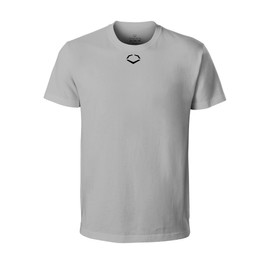EvoShield Men's Cotton Short Sleeve Tee Shirts, Light Grey