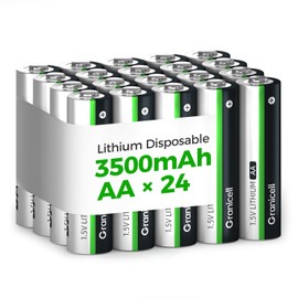 Granicell 24-Pack 3500mAh Lithium AA Batteries | 1.5V for Blink Cameras, Smart Locks, Alarms & Tech Devices | 10-Year Life, Leak-Proof, Extreme-Temp Resistant (Non-Rechargeable)