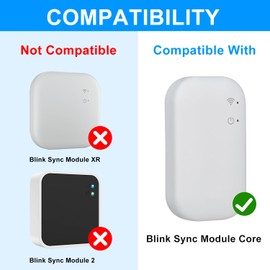 Outlet Wall Mount for Blink Sync Module Core,No-Drilling Mount for Blink Outdoor/Indoor Security Cameras, USB-C Cable,No Messy Wires,Easy to Install (1Pack)