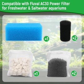 AC30 Aquarium Filter Media Maintenance Kit Compatible with Aquaclear Fluval