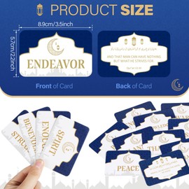 Fullhawl 60 Pieces Islamic Affirmation Cards 60 Styles Daily Barakah Affirmation Cards Ramadan Dua Cards Quran English Cards Ramadan Decorations Islamic Gifts for Men Women Eid Inspiration
