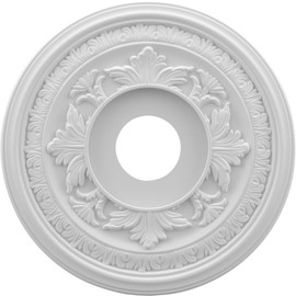 Ekena Millwork CMP16BA Baltimore Thermoformed PVC Ceiling Medallion (Fits Canopies up to 6 1/2"), 16"OD x 3 1/2"ID x 1"P