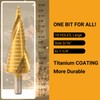 TOOLMAYS M35 Titanium Coated Step Drill Bits, 18 Size 3/16