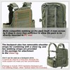 tactifans Tactical Expandable Backpack, Chest Rig Backpack MOLLE Assault Hydration