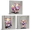 LevvArts - 3 Panel Wall Art Animal Painting Lovely Pig