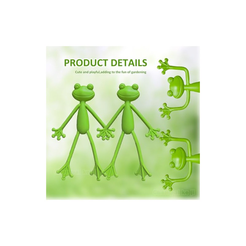 Cute Frog Plant Support Clips - 5Pcs Plant Stand Set