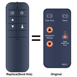 New Replacement Fireplace Remote Control Compatible with Heat Surge Space Heater WP18D