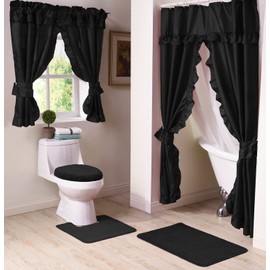 Madison Starlite Deluxe Swag Black Shower Curtain