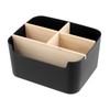 SINJEUN Pack of 3 Desk Organiser, Black, Table Organiser Office