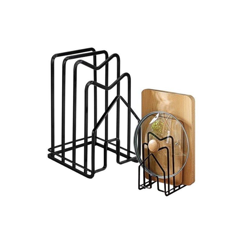 Cutting Board Rack, All-in-One Pot Lid & Chopping Board Organizer