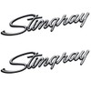 2Pcs Stingray Emblems Car Badges Front Fender Trim Parts Replacement