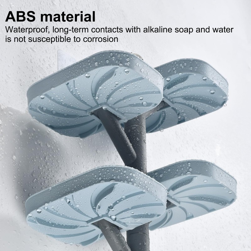 Soap holder four Layer Wall Mounted NO-Drilling Rotatable Self-draining Removable