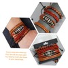 Ipetboom 4pcs Braided Adjustable Leather Bracelet Set for Men and