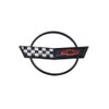 1Pc C4 Corvette Front Nose Hood Emblem 3D Badge Cross