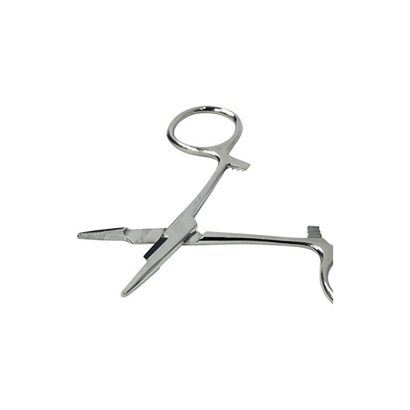 HTS 226H4 4" Stainless Steel Locking Fisherman's Hemostat with Scissors