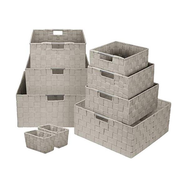 Sorbus Storage Box Woven Basket Bin Container Tote Cube Organizer