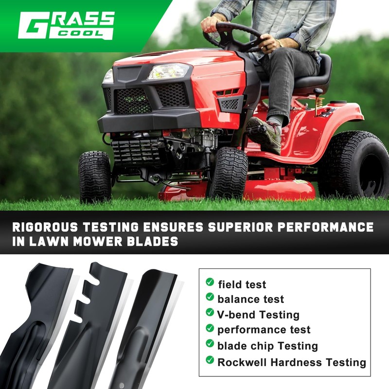 Grasscool 942-04308 Mower Blades for Troy Bilt Bronco Pony Mustang