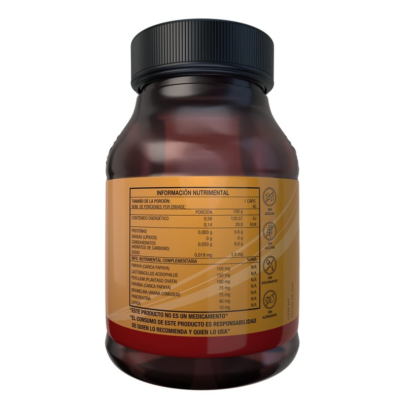 Essential Nutrition Digestive Enzymes 40 Cápsulas de 500 mg