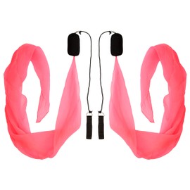 Diabolo Freizeitsport UV Light Poi in Pink - Angel Wings Spinning Pois. Spiral Pois, Soft Pois for Beginners and Professionals