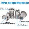 WeqeYent 120 Pcs M10 M8 M6 M5 M4 M3 Stainless