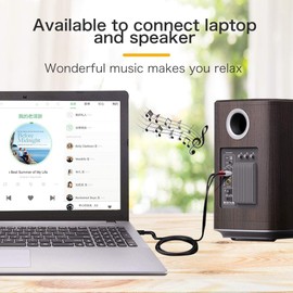 CHOSEAL 2RCA to 3.5mm Cable,3.3FT RCA Audio Jack Adapter Cord RCA Y Splitter Connector for Phone Speaker MP3 Tablet