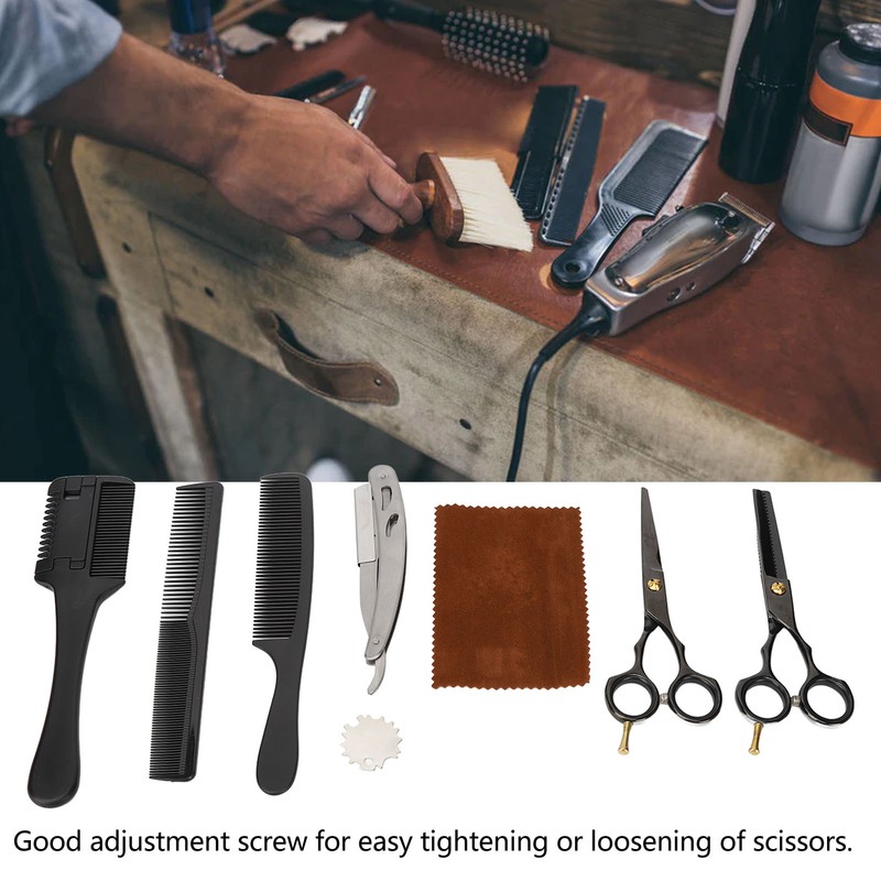 Hair Cutting Scissors Set Haircut Shears Comb Barber Scissors Tools