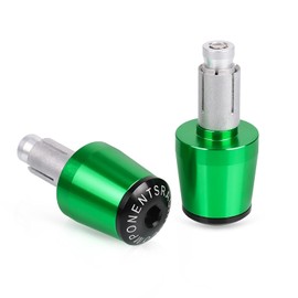 7/8" 22mm CNC Alu Motorcycle Handlebar Grips Ends Caps Compatible with Ninja 400 650 1000SX ZX6R ZX9R ZX10R ZX12R ZX14R ER6F ER6N Green