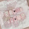 Lovely Heart Handmade Nail Tips - Square L / 러블리