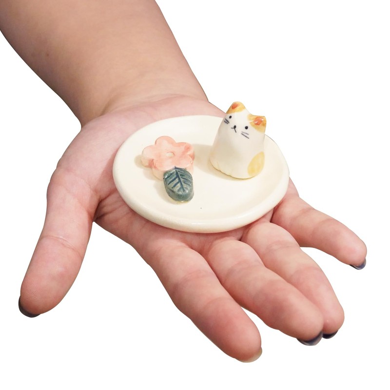 COTONOHA Charming Animal Series Ceramic Incense Holder, Japanese Pottery, Perfect
