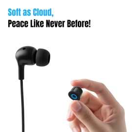 Memory Foam Ear Pads and Replacement Earplugs for Headphones, High-Quality Noise Insulation, 3 Pairs Size S with Portable Storage Box, Memory Foam Earplugs