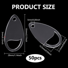 PH PandaHall 50pcs Acrylic Clear Thread Drops, Teardrop Cross Stitch Thread Organizers Embroidery Floss Drop Organizer Thread Bobbins Bulk for DIY Craft Sewing Thread Storage, 2.17x1.14 Inch