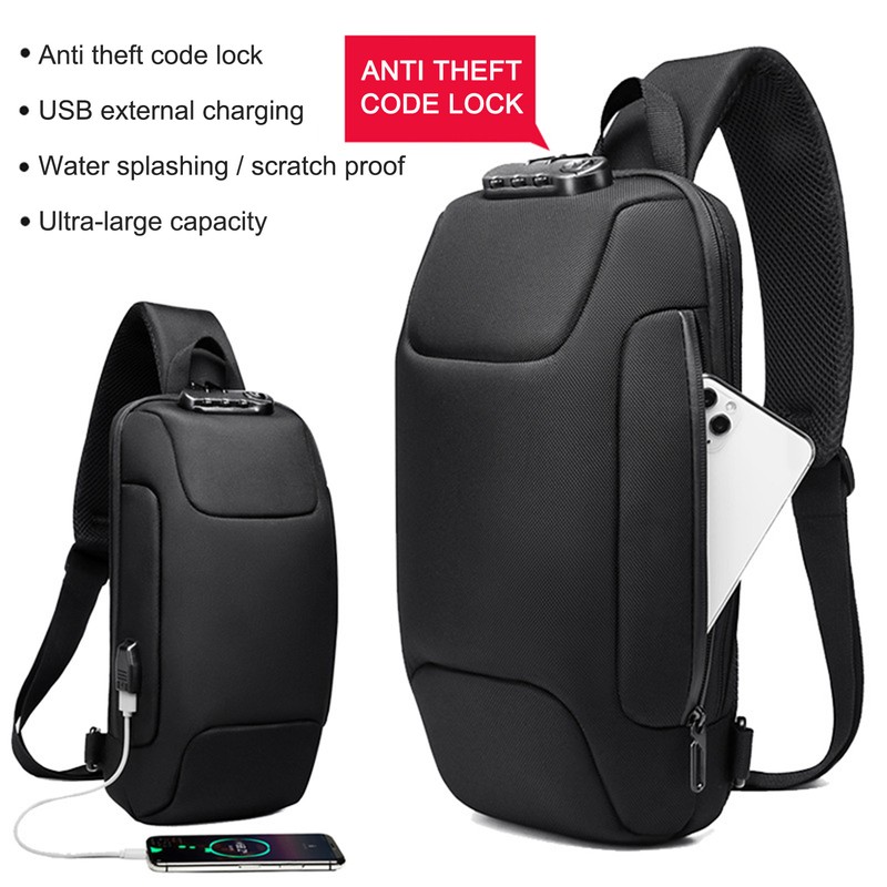 Anti Theft Sling Bag Travel Crossbody Sling Backpack Chest Bags