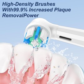 8 Pcs iO Replacement Heads Compatible with Oral B iO 2 3 4 5 6 7 8 9 10 Deep Clean Series Electric Toothbrush, Toothbrush Heads Compatible with Oral B iO with Medium Bristles Care Teeth (White)