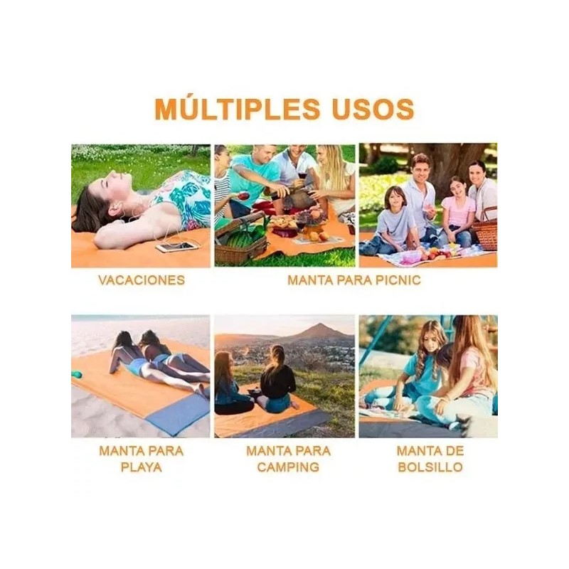 Dolores Manta Playa Prueba Arena Colchonetas Camping Picnic 2*1.4m