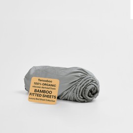 100% Viscose Derived from Bamboo Fitted Sheet Full Size Only – 16 Inch Deep Pocket, Luxury Soft, Cooling & Breathable for Hot Sleepers ([Gray])