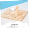 Baluue Earring Display Stand Beech Wood Earring Card Holder for