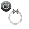 ORIESSE Black Bow Tie Rhinestone Engine Start Button Ring -