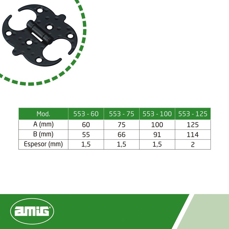 Amig Hinge 553-125 Black
