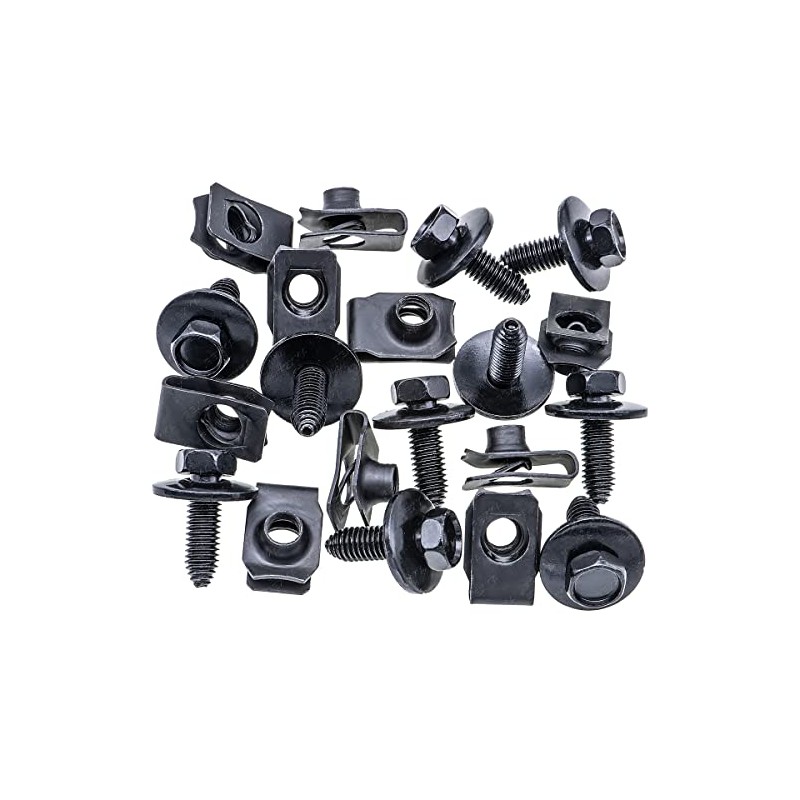 Rexka 10 Sets M8-1.25 X 25mm Body Bolts & Extruded