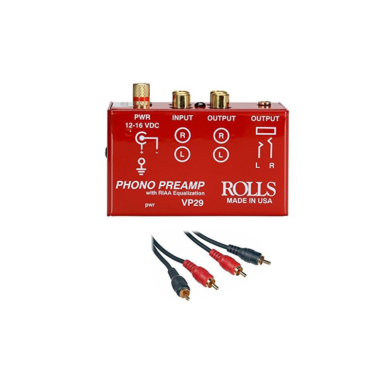 Rolls VP29 Phono Preamp with 2 RCA Male to 2