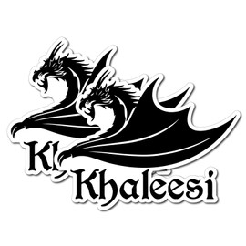 Bad Fish Custom Decals 2 Pack Khaleesi Car Decal – Funny Cute Sticker - Premium Gloss Permanent Vinyl Waterproof Indoor Outdoor (Full, 2)