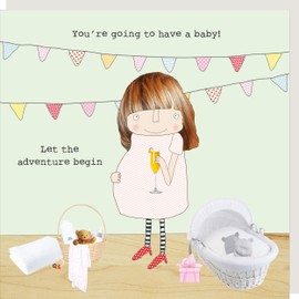 Rosie Made A Thing Let The Adventure Begin New Baby Greeting Card Humour Cards GF215