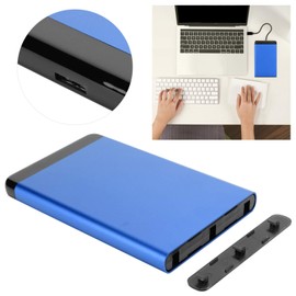 ANGGREK 8Tb Externo Duro, Caja de Disco Duro Móvil Usb3.0 Portátil 2.5in Ssd/HDD Sata Caja de Aleación de Aluminio 8Tb (Azul)