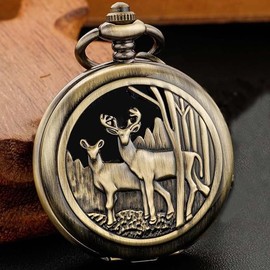 Kchss Scrying Mirror Natural Black Obsidian Mirror for Divination, Witchcraft, Meditation, Witch Gifts, Cthulhu Decoration Deer Bronze