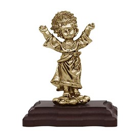 Jorvina / Divino Niño Dorado con Base de Madera