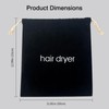 Hair Dryer Storage Bags with Drawstring - Elegant Black and