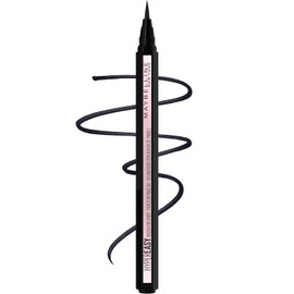 maybelline new york - Delineador de ojos Hyper Easy Liquid Pen No-Skip, acabado mate, fórmula resistente al agua, maquillaje delineador de ojos, negro intenso, 0.018 onzas Oz